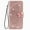 Rosegold, variant on Dteck for iPhone 12 Pro / iPhone 12 Case Wallet for Women, Flip Folio Cover with Butterfly Embossed Diamond PU Leathe Stand Card Holder Protective Case with Wrist Strap,Purple