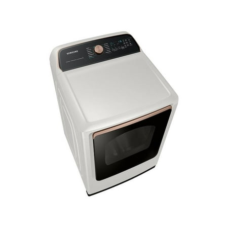 Samsung - 7.4 Cu. Ft. Smart Electric Dryer with Steam Sanitize+ - Ivory