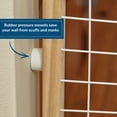 thumbnail image 3 of MidWest Homes for Pets Wire Mesh Pet Safety Gate, Pressure Mounted Dog Gate Measures 44 Inches Tall & Expands to 29-50 Inches Wide, Natural Wood & White Powder Coated Wire Mesh, 3 of 7