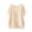 A1 Beige, variant on BODOAO Women Elbow Sleeve Linen Tops Solid Color Shirt Skin-Friendly Tops Gauze Tops Quick Dry Summer Beach Tops Office Blouses Lounge 2026 Trendy Blouse Scoop Neck Vacation Shirts Casual Beige L