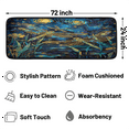 thumbnail image 2 of CURLYOOT Floral Dragonfly Abstract Runner Rug 2'x6' Washable Kitchen Runner Rug Indoor Non Slip Laundry Rugs Floor Carpet for Hallway Kitchen Entryway Bedroom Living Room, 2 of 9