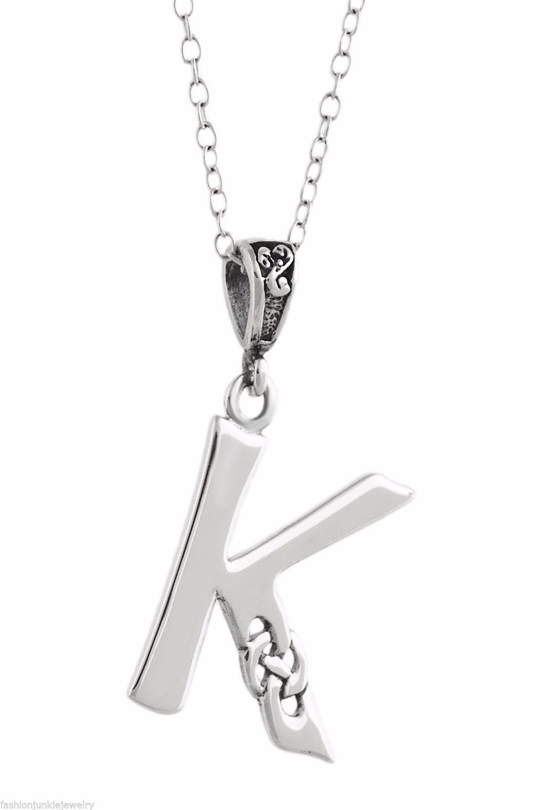 Fashionjunkie4Life - Celtic Initial Letter K Pendant ...