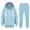 Blue, variant on Light Blue Children's Zip-Up Hoodie and Jogger Pants Set with Pockets, Soft Tracksuit for Children
