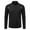 C51 Black, variant on Tops For Men Solid Color High Neck Long Sleeve Half Zip Shirt Comfortable Tee Black Size M