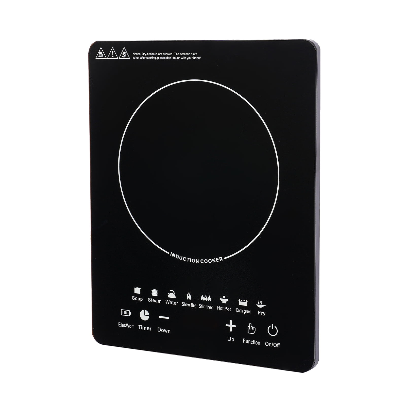 ChicHomey 750W Portable Electric Induction Cooktop,110V 8 Power Levels & LCD Display,Cooktop Burner Electric Hot Stove,180min Timer, Safety Protection, Compact for Dorm & Kitchen