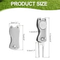 thumbnail image 2 of Uxcell Golf Divot Repair Tool Foldable Metal Golf Green Divot Tool with Magnetic Ball Marker Silver, 2 of 7