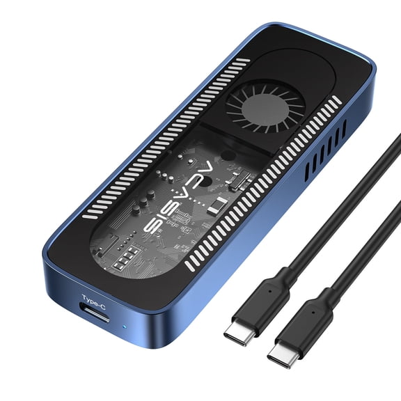 ACASIS M.2 NVMe SSD Enclosure, USB 3.2 Gen 2 10Gbps, Built-in Cooling Fan, Aluminum Case, Supports 2230/2242/2260/2280, Up to 8TB