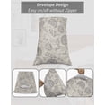 thumbnail image 7 of Gray Paisley Floral Body Pillow Covers, Farmhouse Spring Summer Flowers Soft Bed Throw Pillowcases Breathable Cooling Long Lumbar Body Pillow Sham Cover for Bed Sofa 20''x54'', 7 of 7