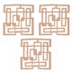 thumbnail image 1 of 3 piezas de alfombrilla antideslizante con aislamiento térmico, alfombrilla para taza de café y agua, manteles individuales huecos para el hogar con taza de silicona., 1 of 5