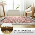 thumbnail image 5 of Wellber Soft Rugs Retro Area Rug Vintage Carpet for Living Room Bedroom Office Home Decor,5'x8',Red, 5 of 7