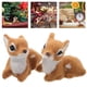 thumbnail image 2 of ColoMX 2 figuras de reno navideño: adornos navideños realistas de ciervo, figuras de reno de peluche, decoración navideña para reuniones familiares, fiestas y exhibiciones de temporada., 2 of 8