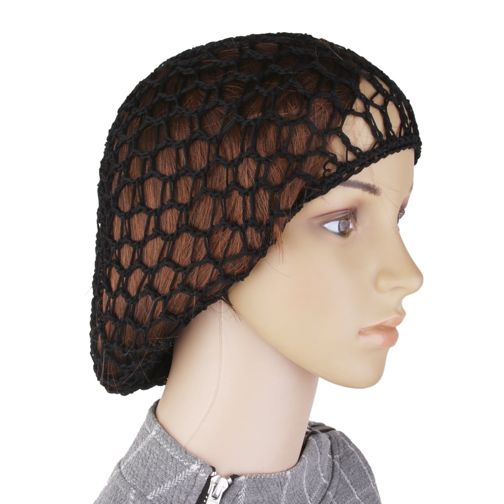 Thick Hair Net Black 1940s Style Elastic Hairnet Wig   Mesh for Cosplay