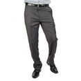 thumbnail image 3 of Slim Fit Men's Solid Suit Pants Trouser Flat Front No Pleats Dress Slacks (US, Waist Inseam, 30, 32, Regular, Regular, Black), 3 of 4