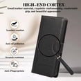 thumbnail image 7 of TECH CIRCLE Wallet Case For Google Pixel 6,Magnetic Flip Folio Stand Purse Case with Shoulder Wrist Strap Card Holder Cover Hidden Mirror Protective Cover for Google Pixel 6 5G 6.4" 2021,Black, 7 of 7