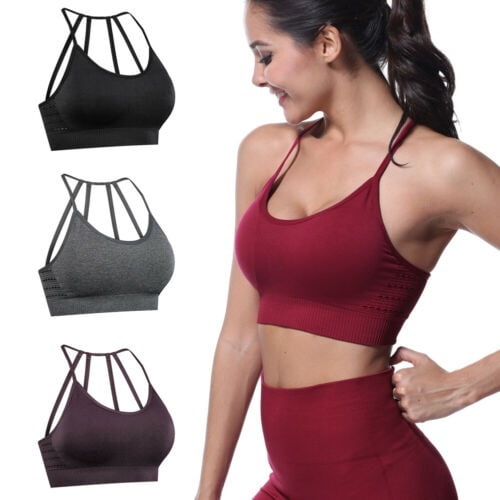 Stretch Shock Absorber Active High Impact Sports Bra Soft Cup