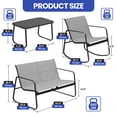 thumbnail image 6 of ModFusion 4-Piece Patio Furniture Set – Outdoor Rocking Chairs Loveseat, Glass Coffee Table, Aluminum Frame, Black, 6 of 10