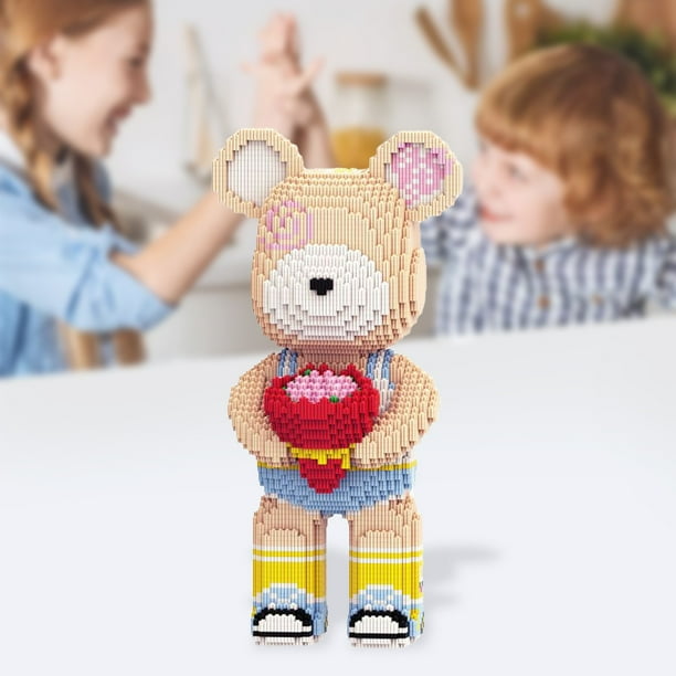 Bear Brick, Rainbow Graffiti Bear Micro Building Blocks Set