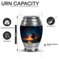thumbnail image 2 of Yatskia Night Campfire Mini Funeral Keepsake Urn for Ashes Adult Mother and Father, Small Cremation Burial Urns for Human Ashes Adult Female, (Monar Pack of 1, 3 Inch), 2 of 8