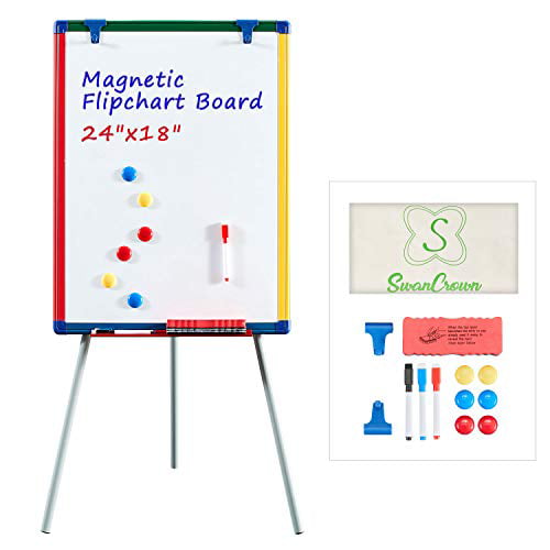 Billedhugger arrangere historie Magnetic Whiteboard Easel with Stand Dry Erase Flipchart Board for School  Classroom Home Children Teaching Display,Colorful Frame,24x18inches -  Walmart.com
