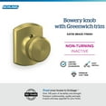 thumbnail image 4 of Schlage F170BWE622GRW Bowery Non-Turning One-Sided Dummy Door Knob - Black, 4 of 7