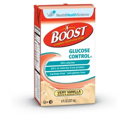 - Boost Glucose Control, Very Vanilla, 8 Ounce, by Nestle - Case of 27