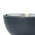 thumbnail image 6 of LuxenHome Dark Gray Resin Round Bubbler 18.7" Tall Outdoor Fountain with Lights, 6 of 7