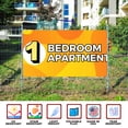 thumbnail image 3 of 1 Bedroom Apartment Large Banners and Signs for Outdoor by DreamController-Polyester Banner with 4 Holes for Easy Hang Indoor & Outdoor|4x2 Feet HD Banner to Promote Real Estate Business| Made in, 3 of 6