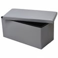 thumbnail image 5 of Evideco French Home Goods Ottoman Bench Contemporary 2 in 1 Folding Storage Faux Leather 1-Pack 30 x 15 x 15 in, 5 of 6
