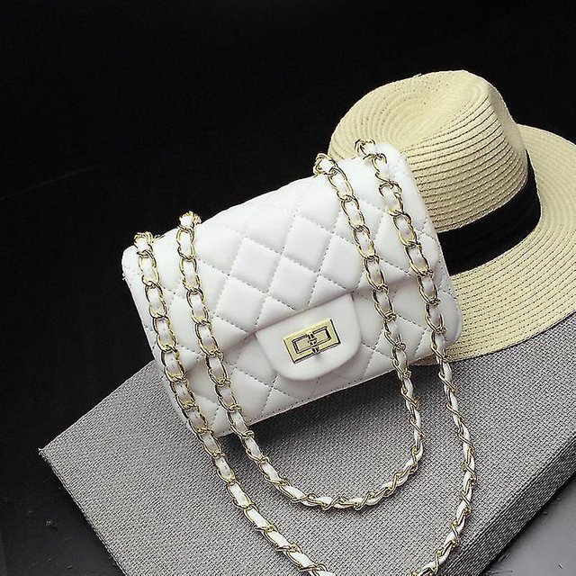 Bolso de cadena a cuadros Bolso bandolera de hombro para mujer