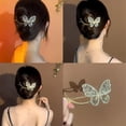 thumbnail image 6 of 2022 Ins Style Elegant Hairpin, Pearl Hair Claw, Butterfly Hair Clip, Trendy Pearl French Hair Barrettes Ins Styling Hair Clips Strong Hold Hair Jaw Clips for Women Girls (#1), 6 of 9
