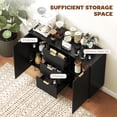thumbnail image 4 of HOMCOM Sideboard Buffet Cabine w/ 3 Drawers and Adjustable Shelves, Black, 4 of 10