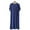 Blue, variant on ZZwxWA Mens Short Sleeve Modal Nightdress Classic Solid Color Mens Pajamas Nightshirt Mid-Length Nightgowns Loose