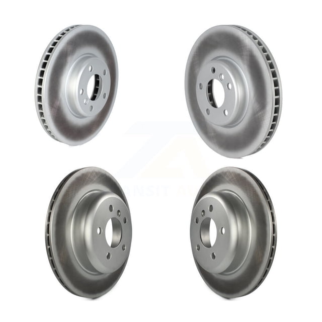 Genius Front Rear Coated Disc Brake Rotors and Hub Assembly Kit for Car BMW 535i 528i KG-101723