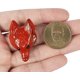 thumbnail image 2 of Red Jasper Crystal Fox Colgante 1.6 Pulgadas Fox Head Tallado a mano Collar de piedras preciosas Curación Estatua de cristal Animal Estatua coleccionable con caja de regalo, 2 of 4