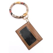 Bracelet Keychain Card Holder with Wristlet Wallet for Women Girls