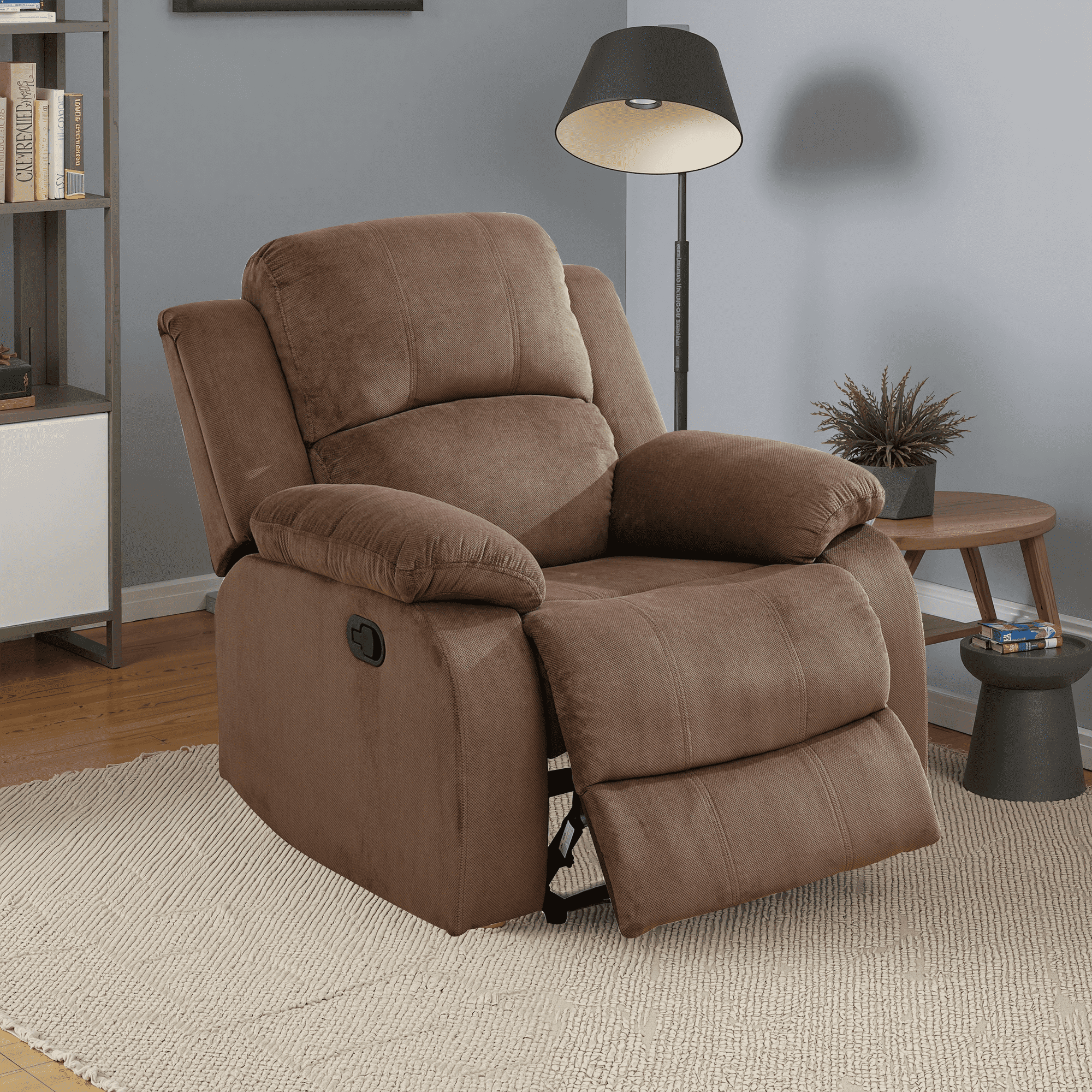 MAYEERTY 38" Modern Velvet Unit Sofa - Business Function Sofa for Living Room, Brown