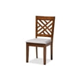 thumbnail image 4 of Baxton Studio Caron Modern and Contemporary Grey Fabric Upholstered Walnut Brown Finished Wood 5-Piece Dining Set, 4 of 7