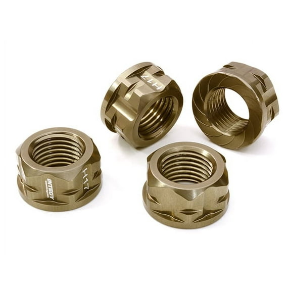 Integy RC Toy Model Hop-ups C26781GUN Serrated 17mm Hex Wheel Nut (4) for 1/8 Buggy, Truggy, SC & Monster Truck