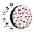 thumbnail image 4 of Salouo Birthday Cake Print Spare Tire Cover 14-17 inch Spare Tire Protector Universal Tough Tire Wheel Cover for Trailer SUV and Truck-17 inch, 4 of 6
