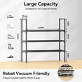thumbnail image 6 of Riousery Shoe Rack, 3-Tier Metal Shoe Organizer for Up to 12 Pairs, Stackable Adjustable Shelves, 6 of 7