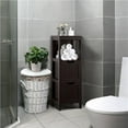 thumbnail image 4 of Alden Design Modern 3 Tiers Adjustable Bathroom Storage Cabinet, Espresso, 4 of 12