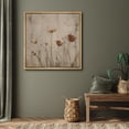 thumbnail image 4 of Framed Canvas Wall Art Vintage Wildflower Botanical Print for Living Room Decoration - 16"x16" NATURAL, 4 of 8