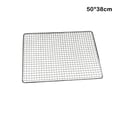 thumbnail image 2 of fastboy Grille de Barbecue Anti-Humidité Lavable Portable Anti-Rouille Plaqué Zinc Camping Randonnée BBQ Pique-Nique Grille Outil 50x38cm, 2 of 8