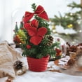 thumbnail image 5 of Gallickan Mini Christmas Tree, Small Tabletop Decor, Christmas Wreath Set, Household Holiday Ornaments, for Desktop Display and Festive Home Decor, Red, 5 of 6
