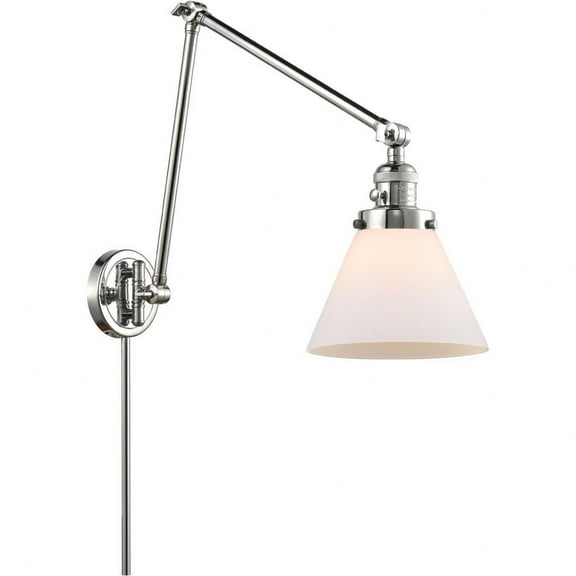 Innovations Lighting - Large Cone-1 Light Swing Arm Wall Mount in Industrial