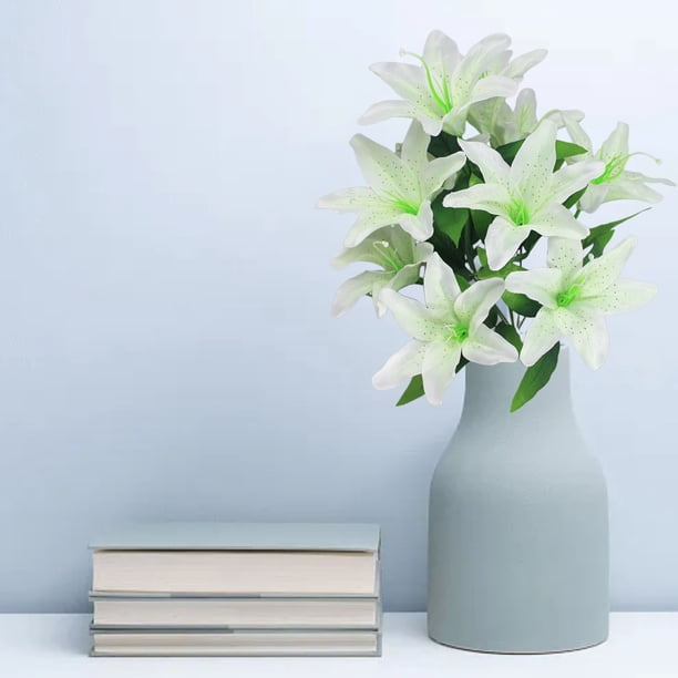 JJKBVCLO Lily Bouquet 10 Head Lily Bouquet With Stem Flowers Lily