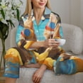 thumbnail image 6 of Lsque Sunglasses Beach Kittens Pattern Long Sleeve Pajama Set for Women - Soft 2-Piece Sleepwear and Loungewear Set with Pockets, Comfy Nightwear-XX-Large, 6 of 7