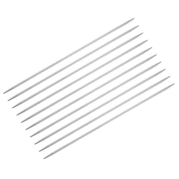 Uxcell 10Pcs Knitting Needle 2.25mm Diameter 5.9 Inches Length Stainless Steel