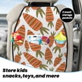 thumbnail image 4 of Cute Stripe Carrot Mats Back Seat Protectors, Car Seat Protector Vehicle Organizers Waterproof Cover Back Seat Cover for Kids with 3 Storage Pockets 2 Pack, 4 of 5