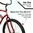 thumbnail image 5 of Tracer Ace 26" Beach Cruiser Bike for Men,Single Speed Bicycle,Coaster Brake,Moon Type Handlebar,Red,City Commute, 5 of 8